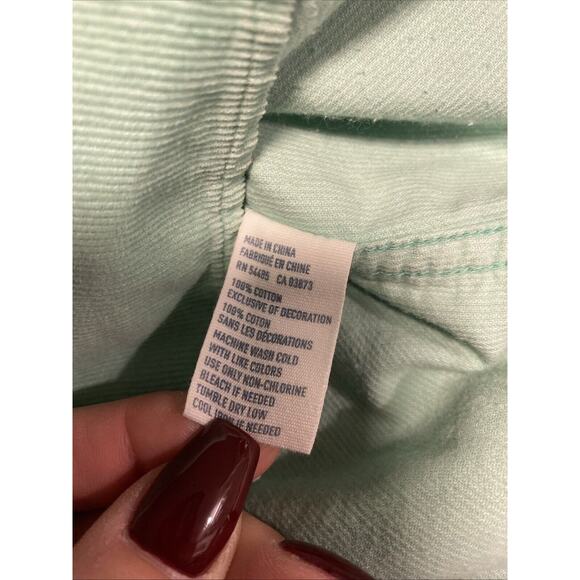 American Eagle Outfitters Shacket womens XL Corduroy Snap Up Mint Green Soft - Picture 4 of 16